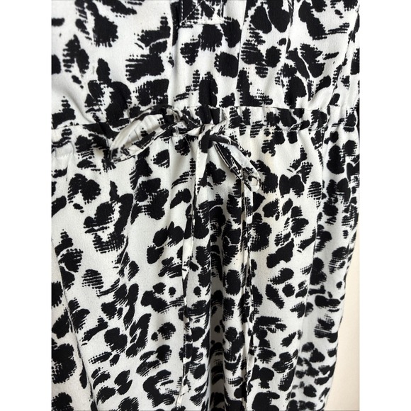 Merona White and Black Animal Print High Low Dress Women's Size Small - Picture 7 of 13